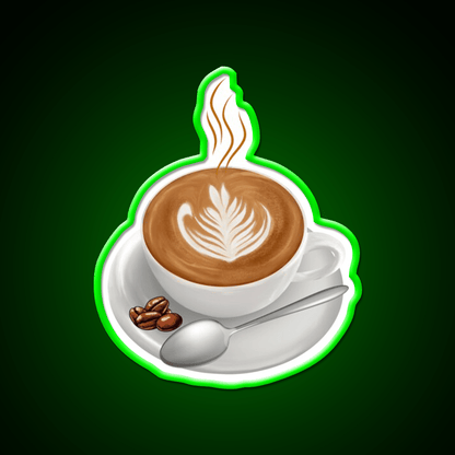 Cup Of Coffee First Of All Cafe Led Neon Sign Espresso Bar Art Rgb Color - Shineneon