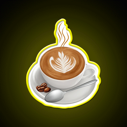 Cup Of Coffee First Of All Cafe Led Neon Sign Espresso Bar Art Rgb Color