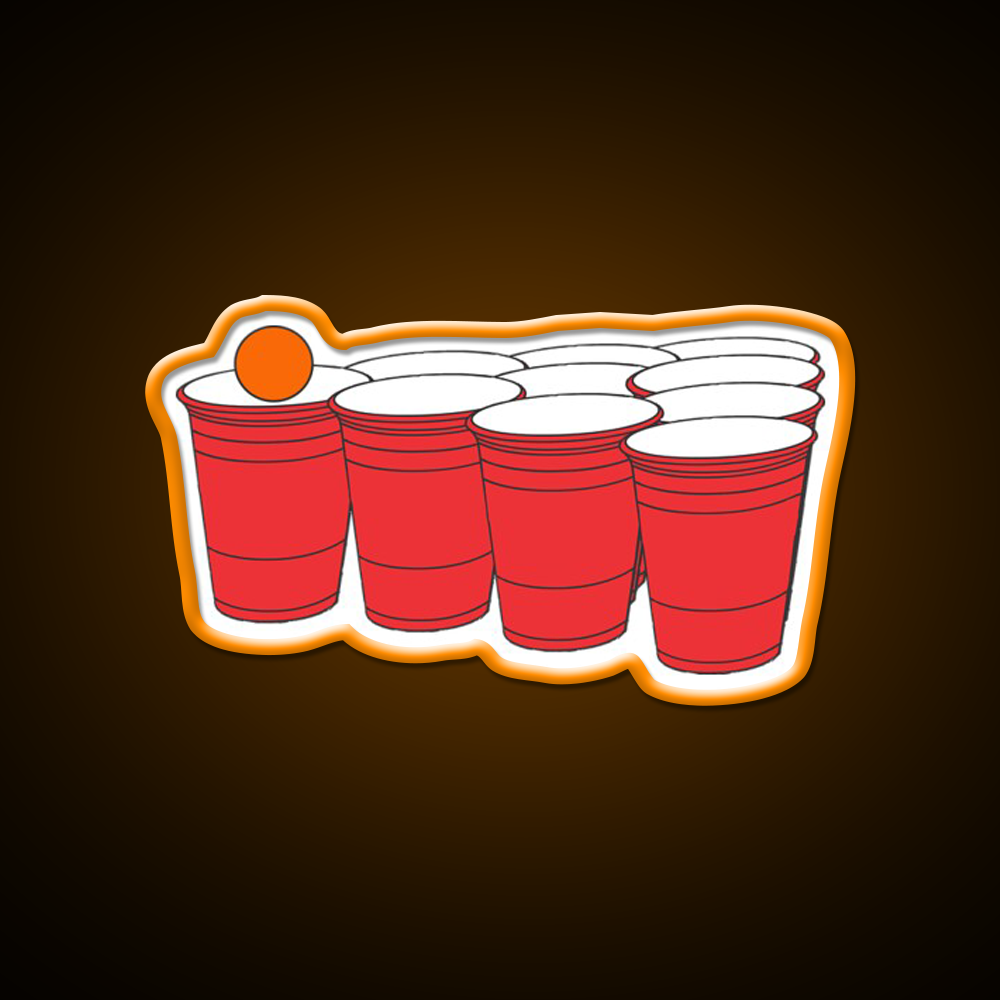 Cup Pong Beer Bar Decor Led Neon Sign Rgb Color - LED neon sign view 6