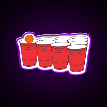 Cup Pong Beer Bar Decor Led Neon Sign Rgb Color - LED neon sign view 9