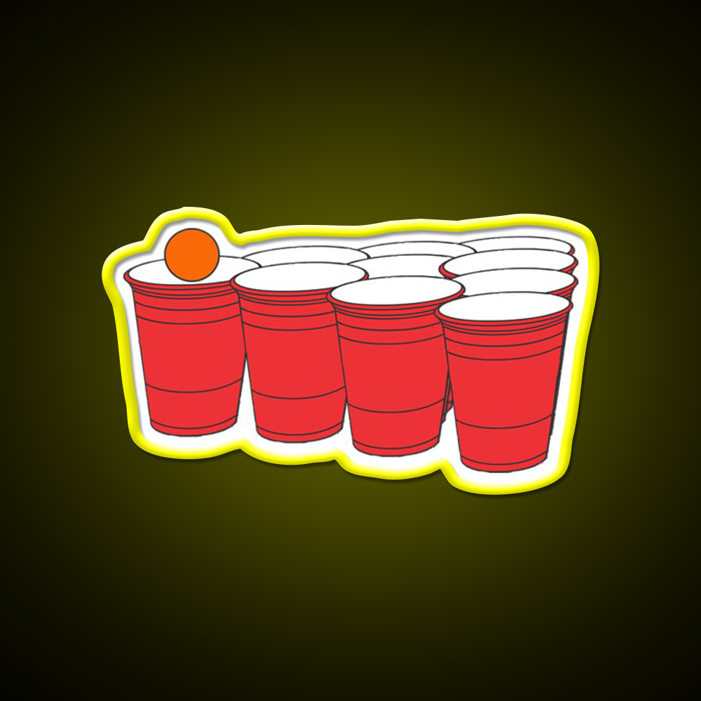 Cup Pong Beer Bar Decor Led Neon Sign Rgb Color - LED neon sign view 7