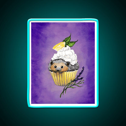 Cupcake Hedgehog Snack Food Led Neon Sign Rgb Color - Shineneon