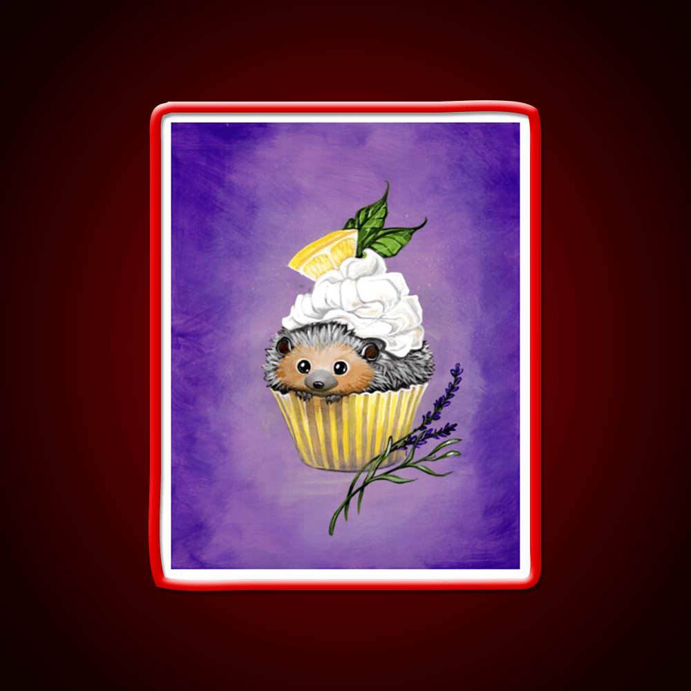 Cupcake Hedgehog Snack Food Led Neon Sign Rgb Color - Shineneon