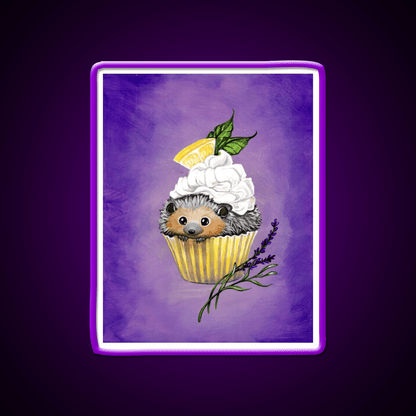 Cupcake Hedgehog Snack Food Led Neon Sign Rgb Color - Shineneon