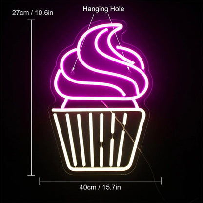 Cupcake Leprechaun Shamrock Led Neon Sign St Patricks Day Indoor Decor | Shineneon