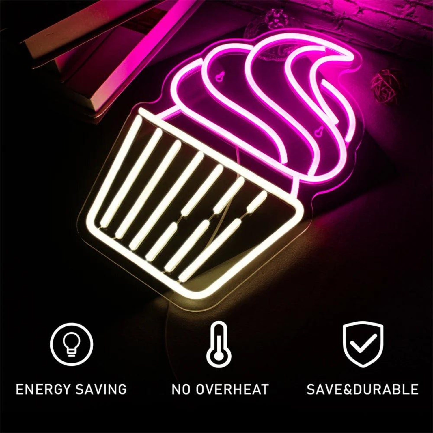 Cupcake Leprechaun Shamrock Led Neon Sign St Patricks Day Indoor Decor | Shineneon