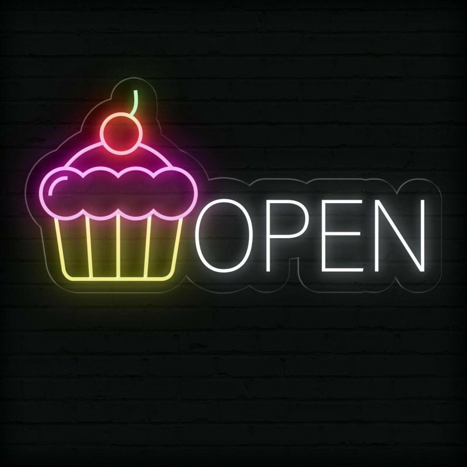 Cupcake Open Led Neon Sign For Business Signs | Shineneon