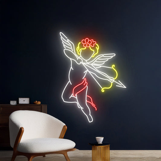 Cupid Angel Led Light Fairy Cherub Neon Light