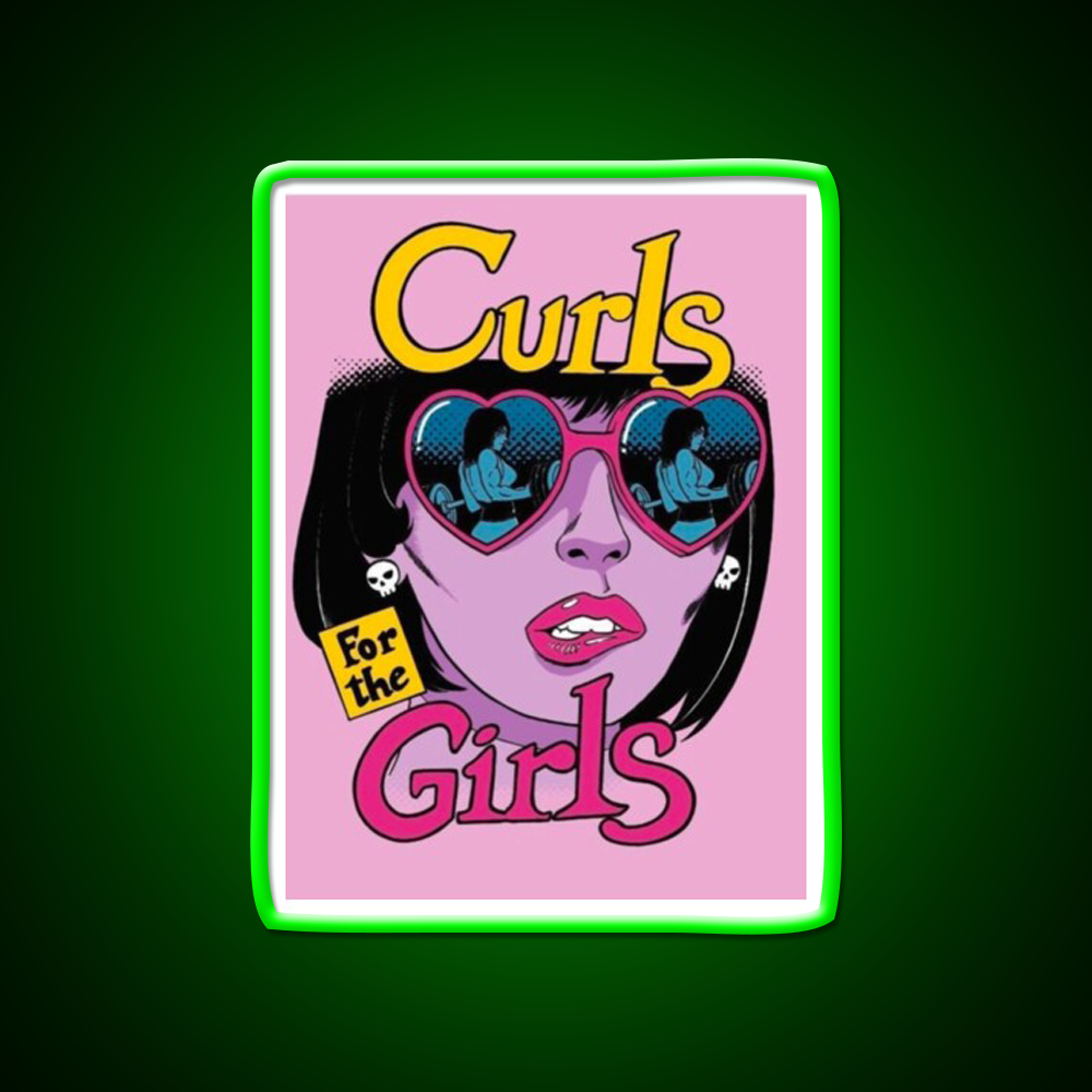 Curls For The Girls Gym Fitness Led Neon Sign Rgb Color - LED neon sign view 8