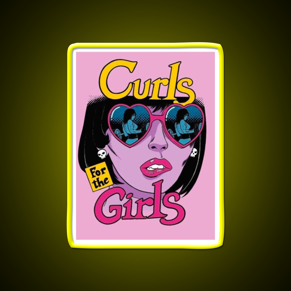 Curls For The Girls Gym Fitness Led Neon Sign Rgb Color - LED neon sign view 7