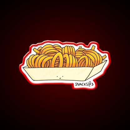 Curly Curly Curly Fries Fast Food Led Neon Sign For Burger Place Rgb Color - Shineneon