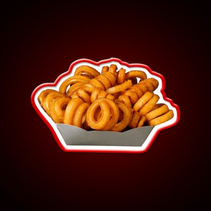 Curly Fries Fast Food Led Neon Sign For Burger Place Rgb Color - Shineneon