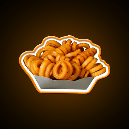 Curly Fries Fast Food Led Neon Sign For Burger Place Rgb Color - Shineneon