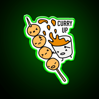 Curry Up Snack Food Led Neon Sign Rgb Color - Shineneon