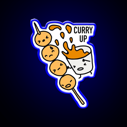Curry Up Snack Food Led Neon Sign Rgb Color - Shineneon