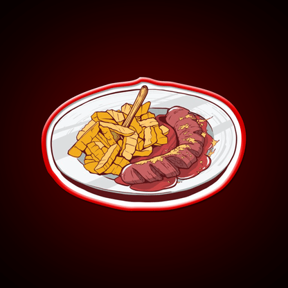 Currywurst With French Fries Snack Food Led Neon Sign Rgb Color - Shineneon