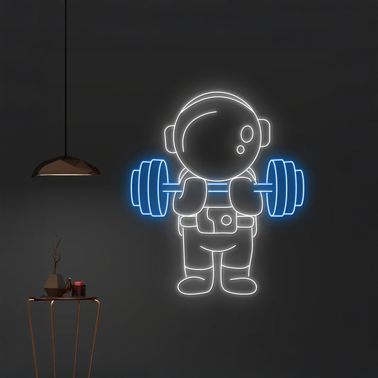 Custom Astronaut Workout Led Sign