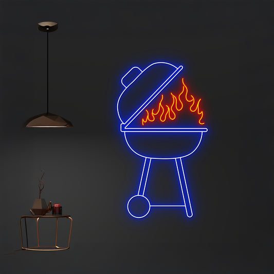 Custom Barbecue Grill Neon Light