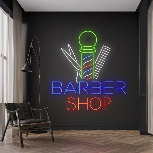 Custom Barber Shop Pole Led Sign