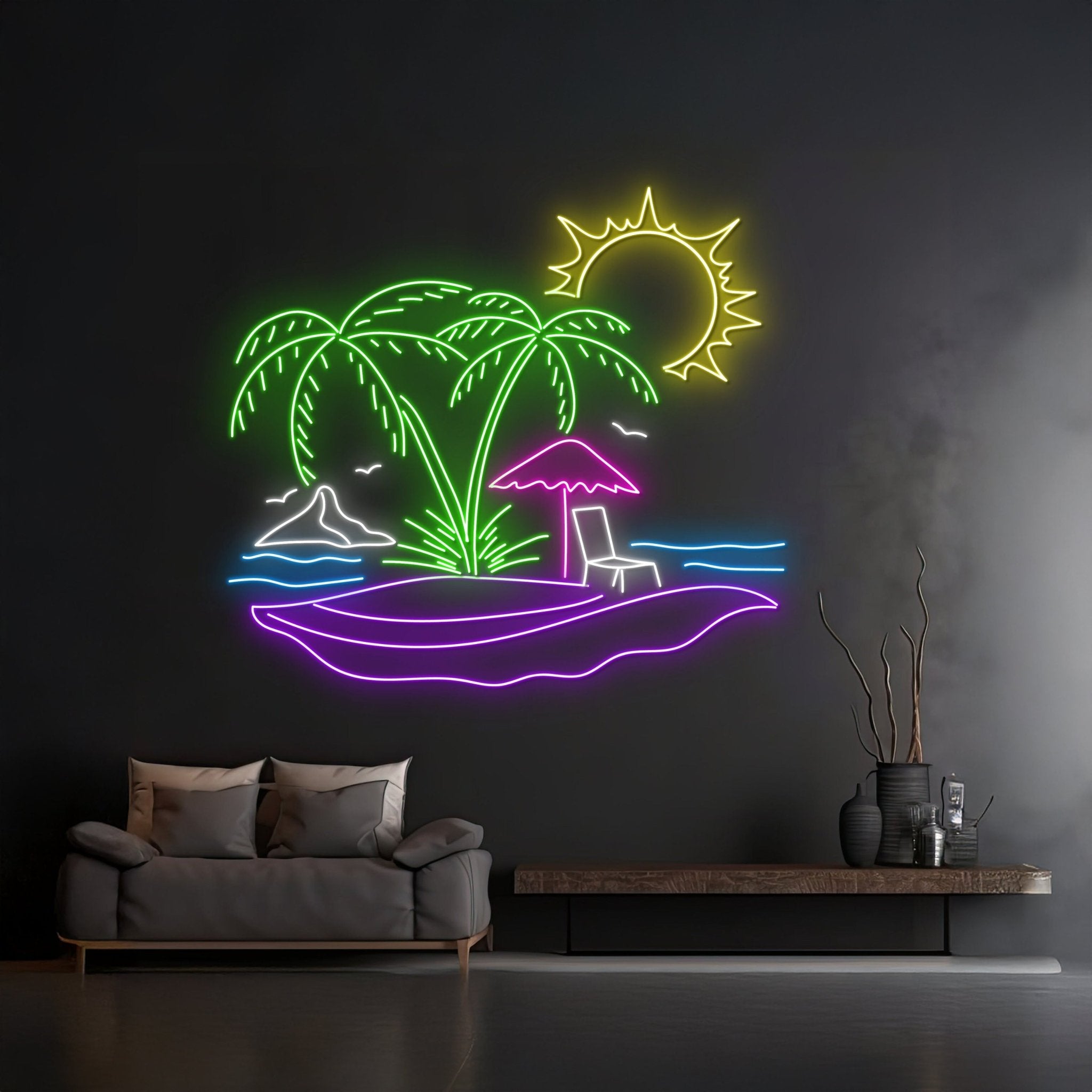 Custom Beach View Neon Sign - Shineneon