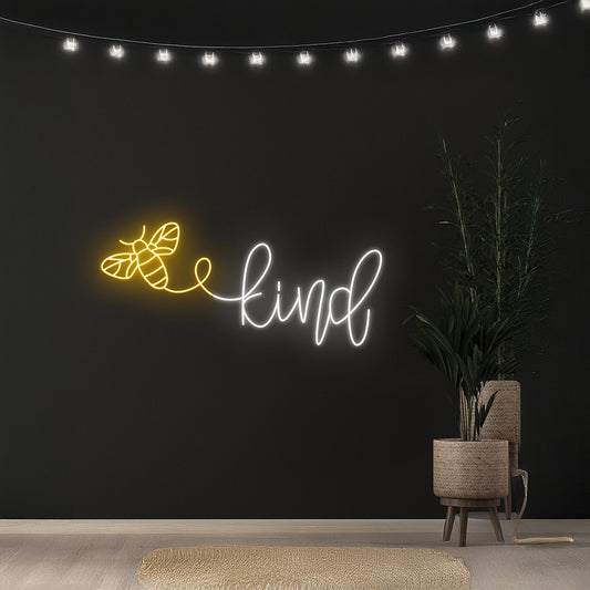 Custom Bee Kind Neon Sign