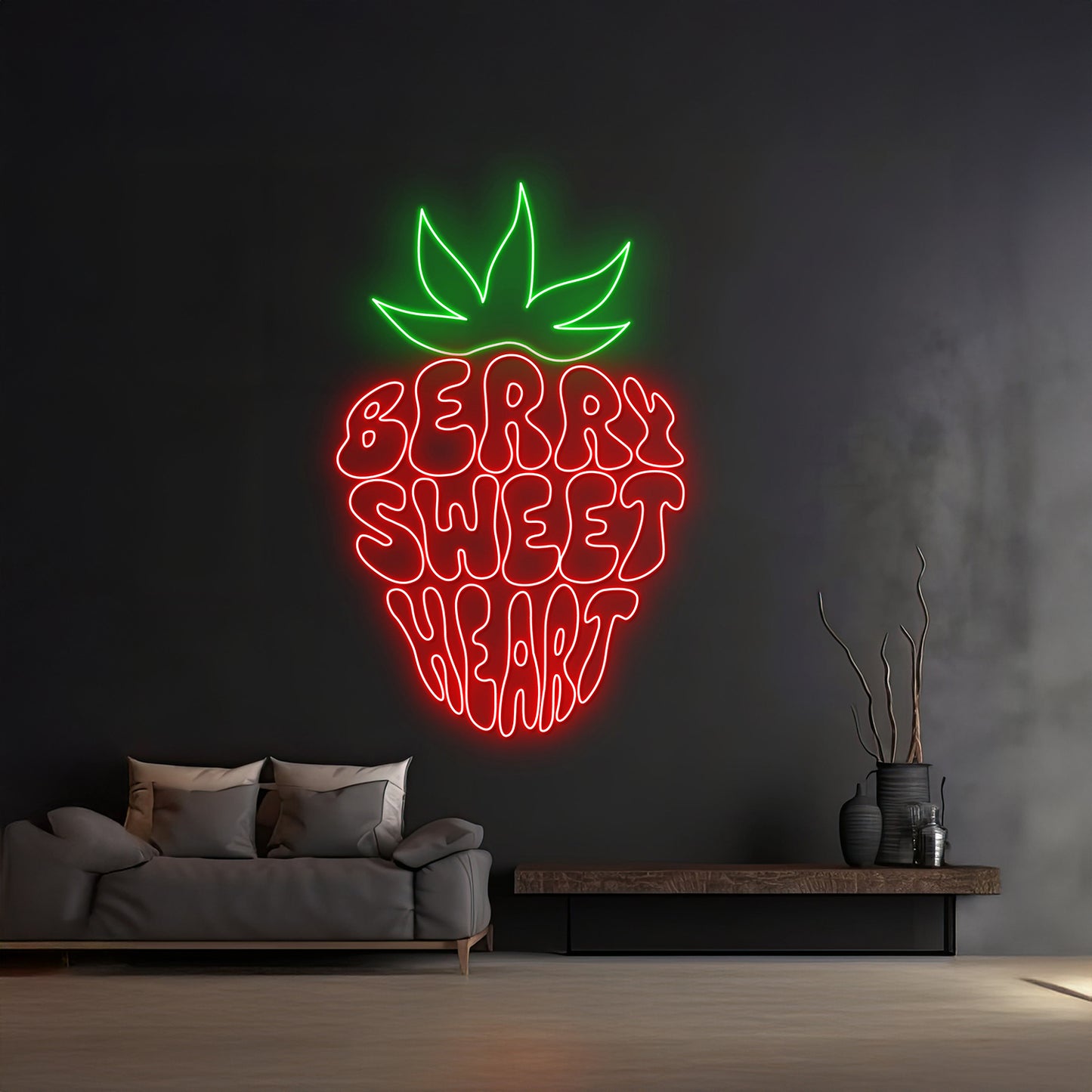 Custom Berry Sweet Heart Neon Sign