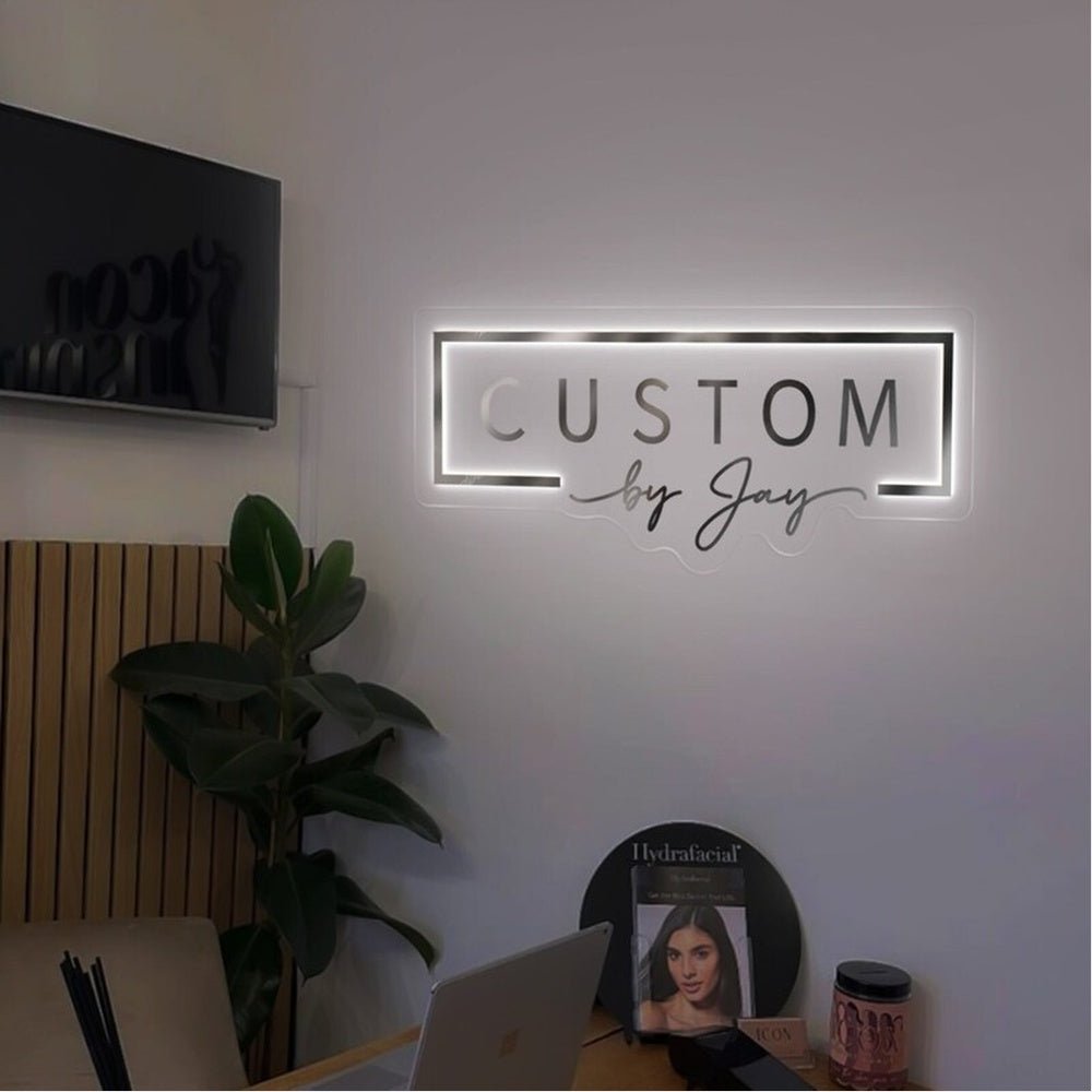 Custom By Jay Acrylic Business Logo Sign - Shineneon