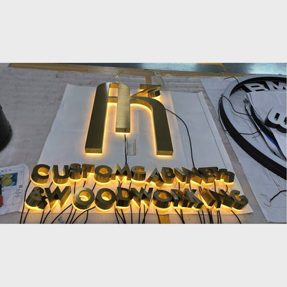 Custom Cabinets Wood Work 3D Backlit Channel Letters Led Light Sign - Shineneon