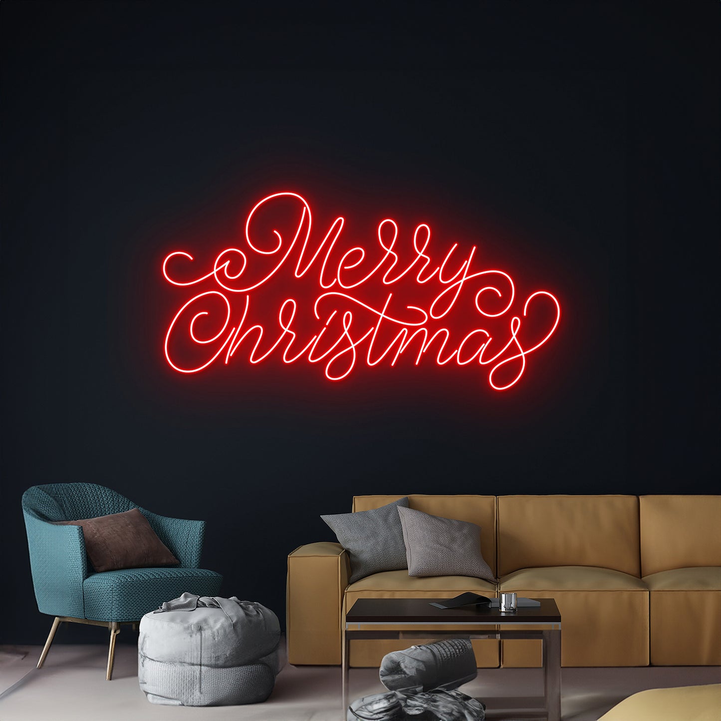 Custom Christmas Led Sign Personalized Merry Christmas Neon Light