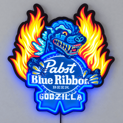 Custom Monster Beer & Flame LED Lightbox – 24 Inch - Shineneon
