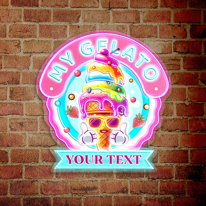 Custom My Gelato Ice Cream Acrylic Led Neon Sign | Shineneon