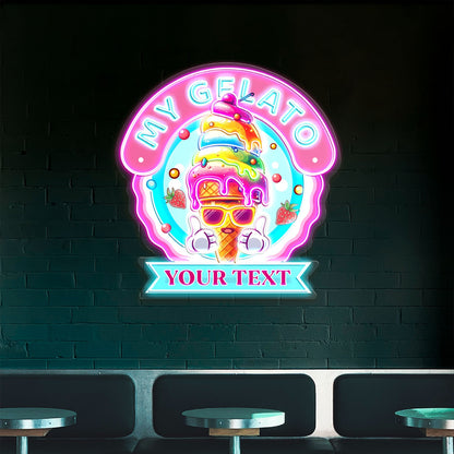 Custom My Gelato Ice Cream Acrylic Led Neon Sign | Shineneon