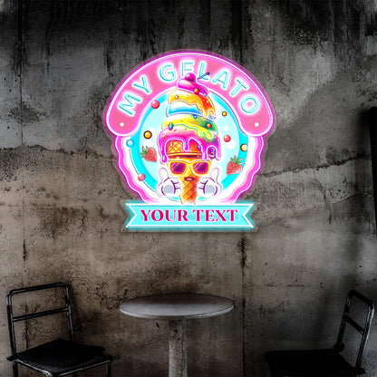Custom My Gelato Ice Cream Acrylic Led Neon Sign | Shineneon
