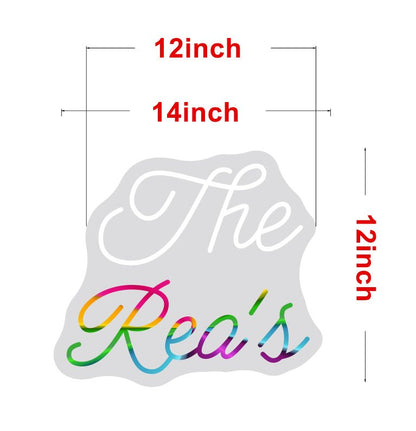 Custom Neon Sign - The Rea's with Full Color Mode - Shineneon