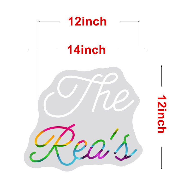 Custom Neon Sign - The Rea's with Full Color Mode - Shineneon
