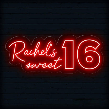 Custom Sweet 16 Led Neon Sign Birthday Party Backdrop Decor | Shineneon