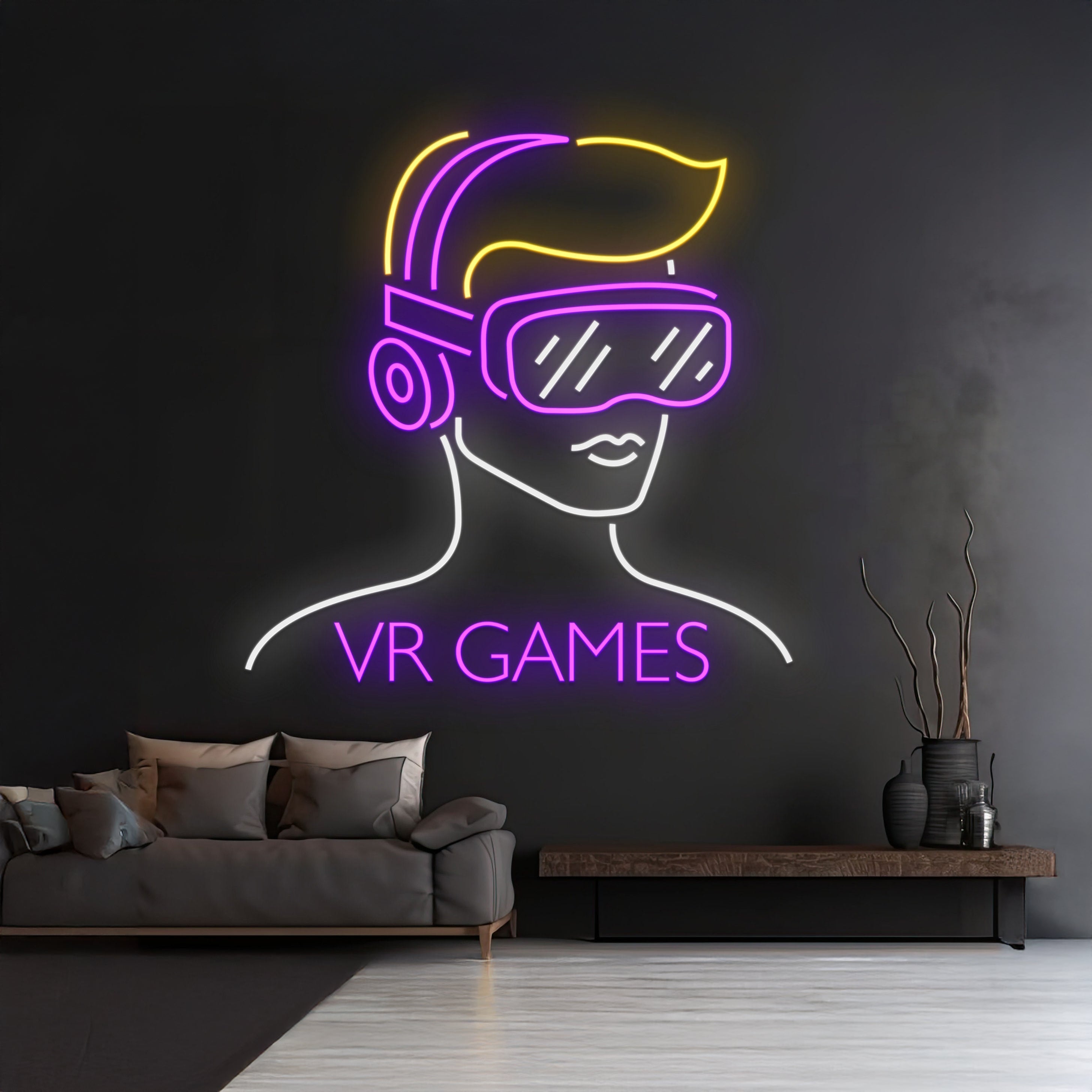 Custom Vr Games Led Sign Game Player Led Lights | Shineneon