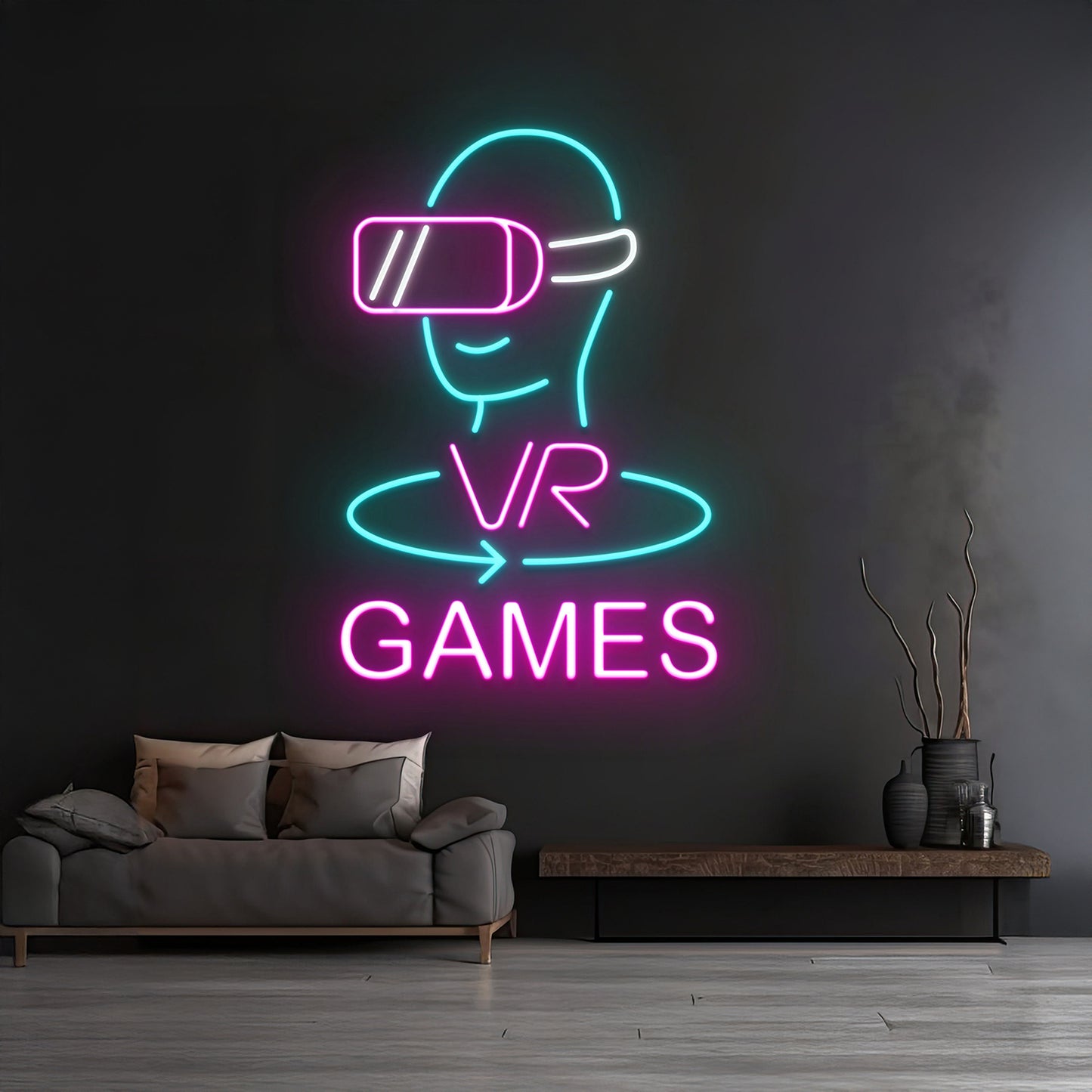 Custom Vr Games Led Sign Gaming Room Wall Decor