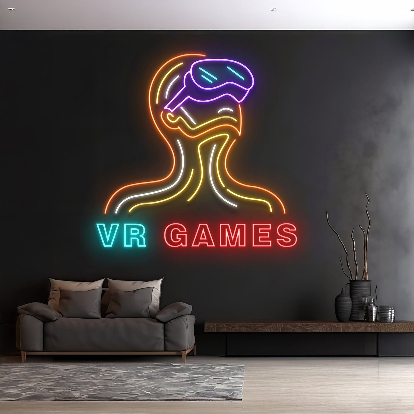 Custom Vr Games Neon Sign Gamer Neon Light Gaming Room Wall Decor