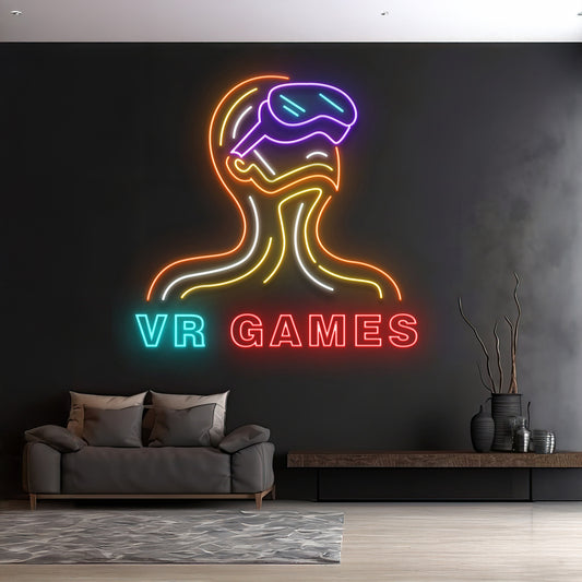 Custom Vr Games Neon Sign Gamer Neon Light Gaming Room Wall Decor