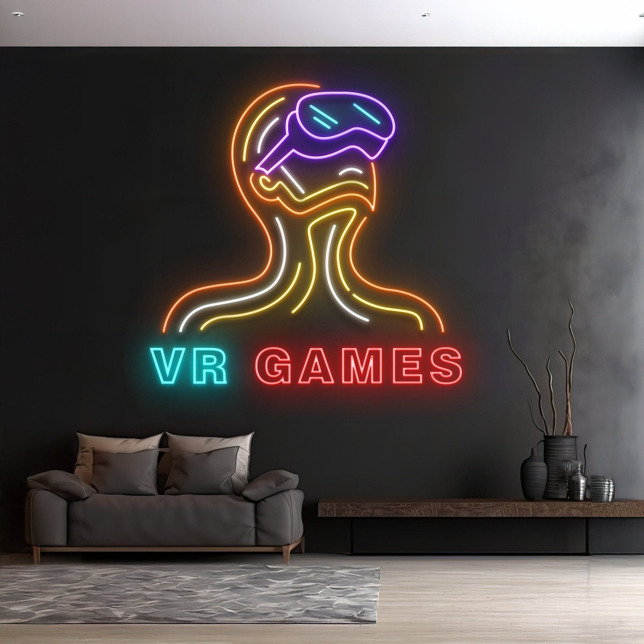 Custom Vr Games Neon Sign Gamer Neon Light Gaming Room Wall Decor - Shineneon