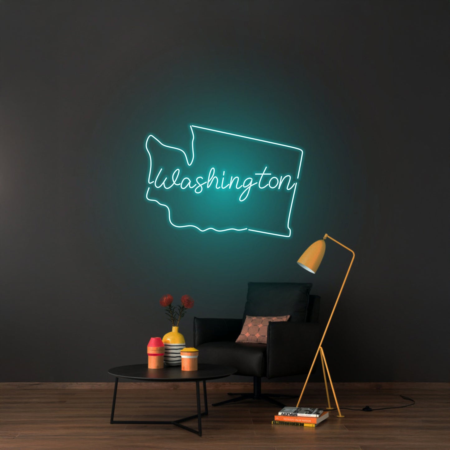 Custom Washington Map Neon Led Sign