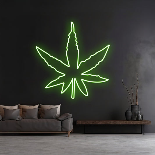 Custom Weed Leaf Neon Light