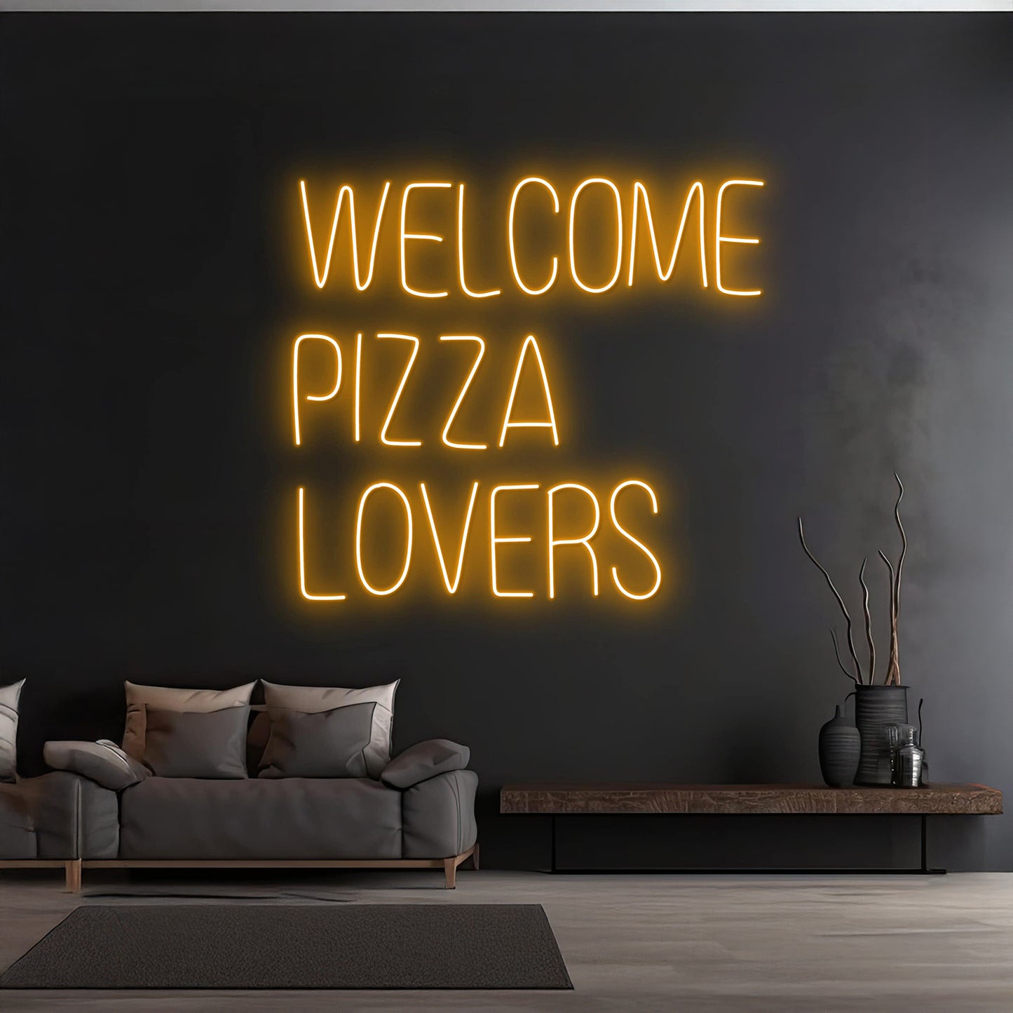 Custom Welcome Pizza Lovers Neon Light