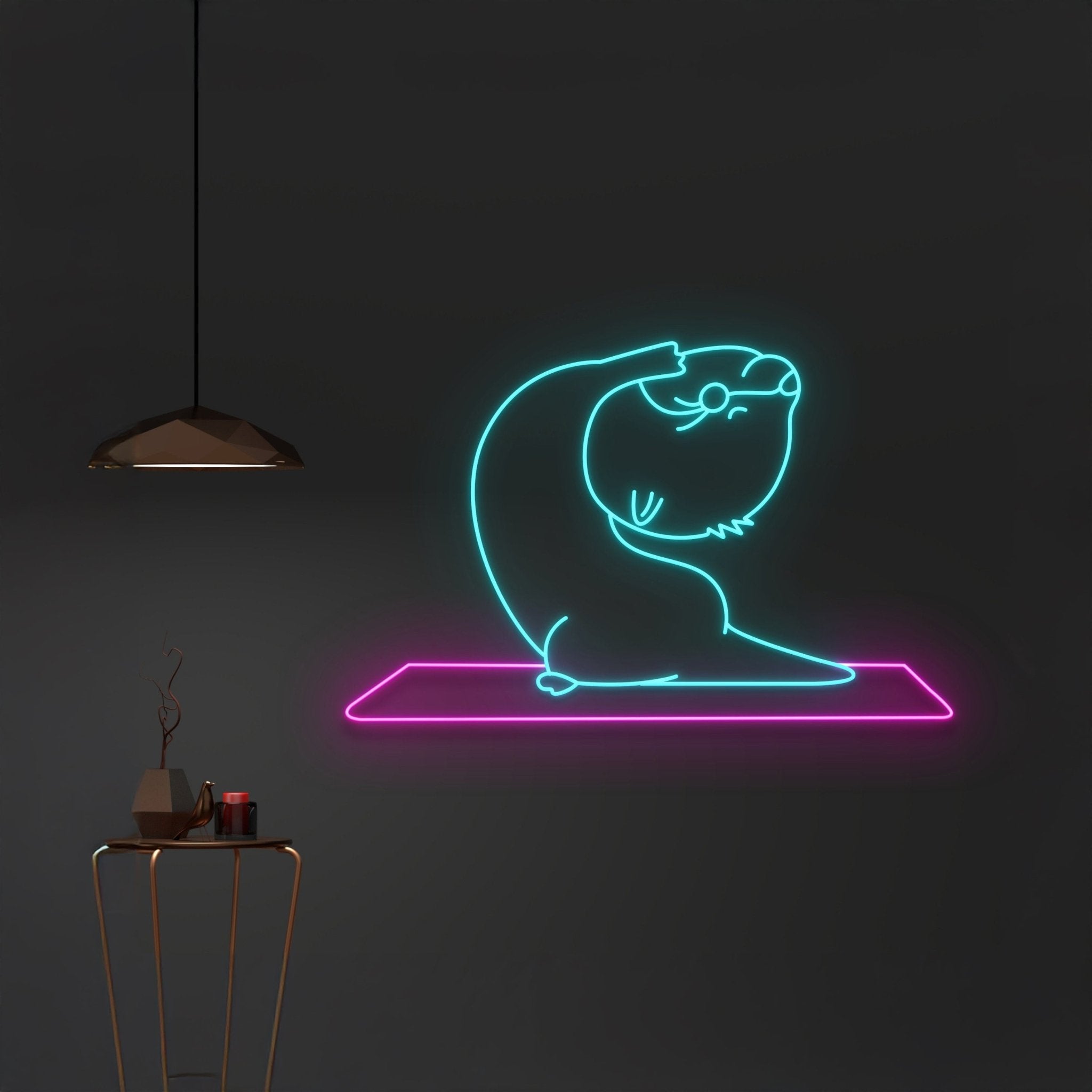 Custom Yoga Otter Neon Sign - Shineneon