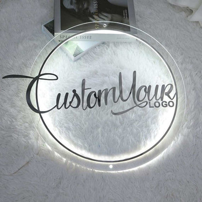 Custom Your Logo Acrylic Business Logo Sign - Shineneon