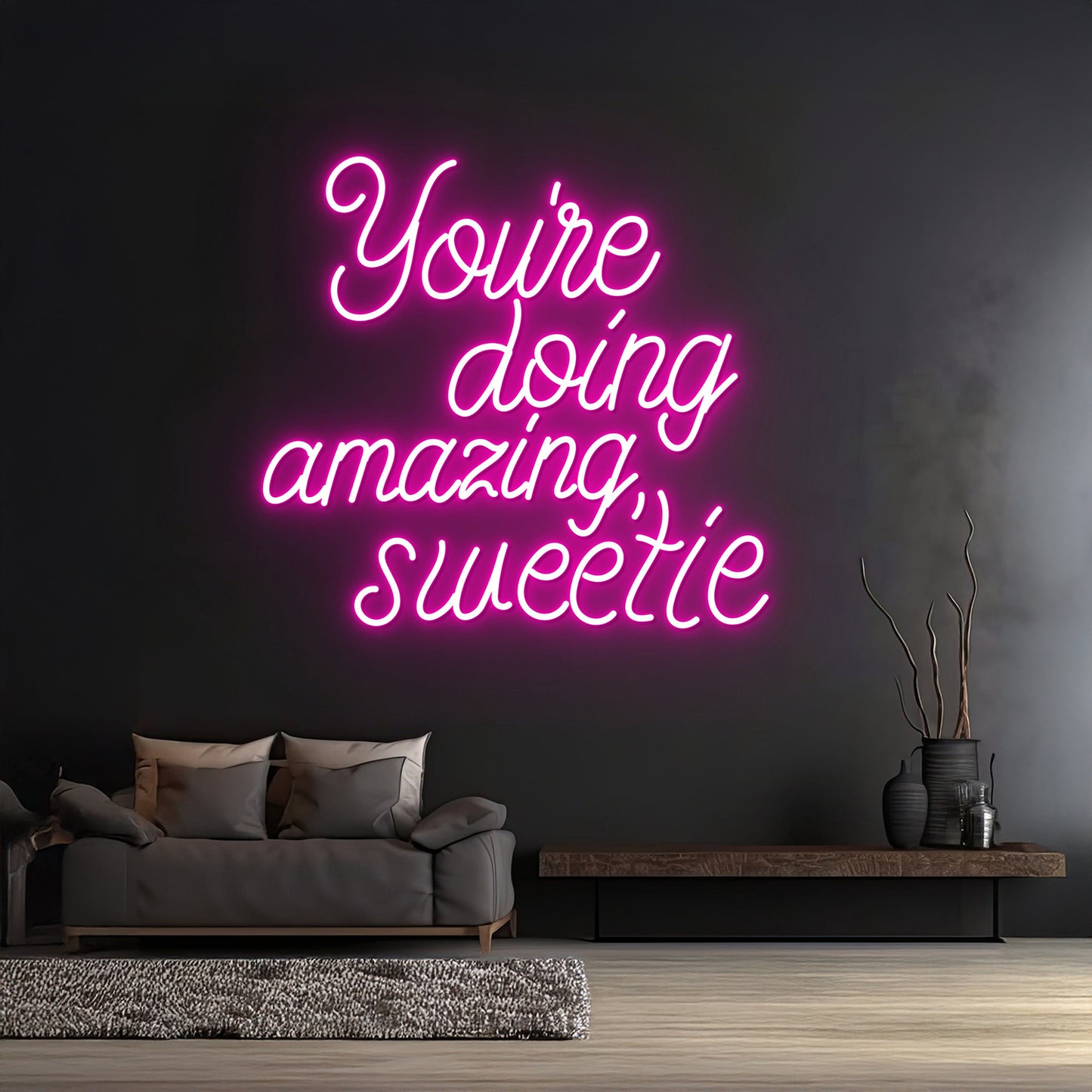 Custom Youre Doing Amazing Sweetie Neon Sign