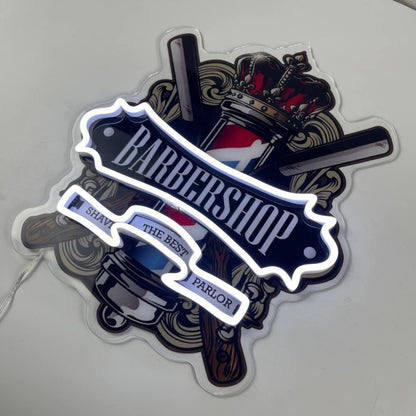 Customize Barber Shop Decal Printed Neon Light | Shineneon