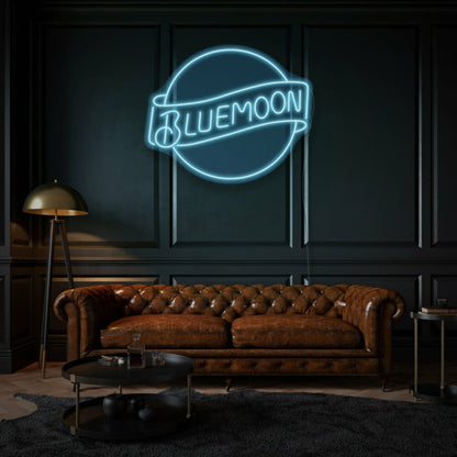 Customize Bluemoon Led Neon Sign Mysterious And Rare Beauty - Shineneon