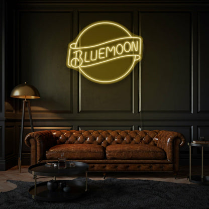 Customize Bluemoon Led Neon Sign Mysterious And Rare Beauty - Shineneon
